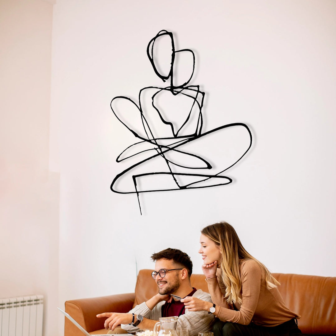 Abstract Couple Harmony Metal Wall Art - BrossHome Metal Wall Art