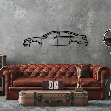 Accord Car Silhouette Metal Wall Art - BrossHome Metal Wall Art