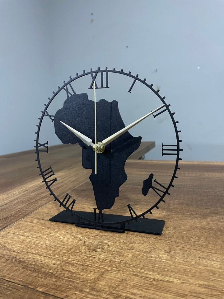 Africa Modern Black Tabletop Clock - BrossHome Metal Wall Art