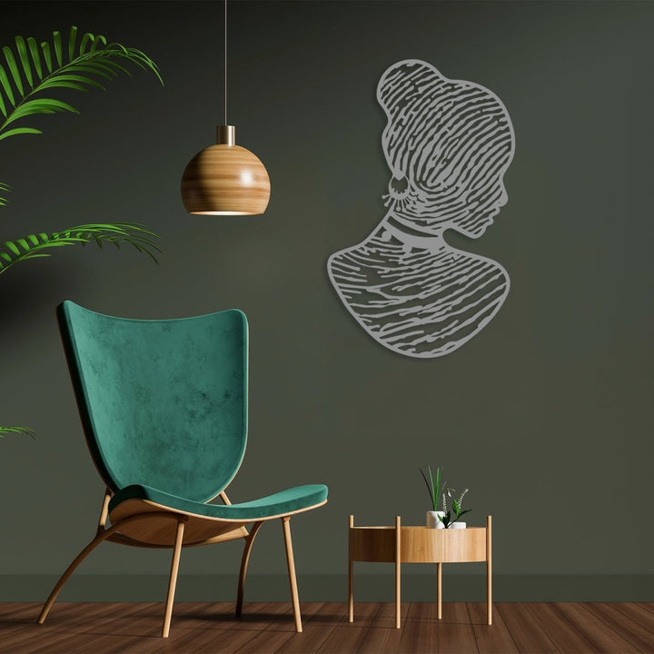 African American Woman Wall Art - BrossHome Metal Wall Art
