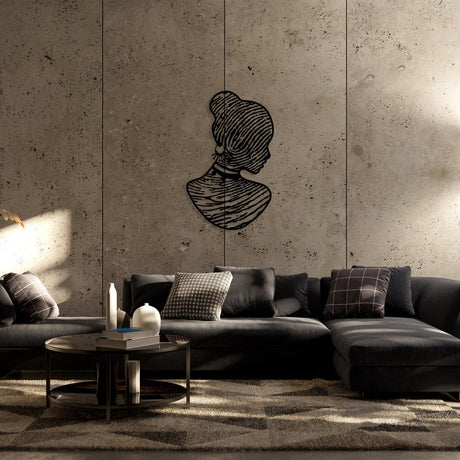 African American Woman Wall Art - BrossHome Metal Wall Art