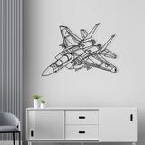 Air Force Jet Wireframe Metal Wall Art - BrossHome Metal Wall Art