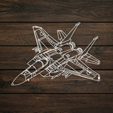 Air Force Jet Wireframe Metal Wall Art - BrossHome Metal Wall Art