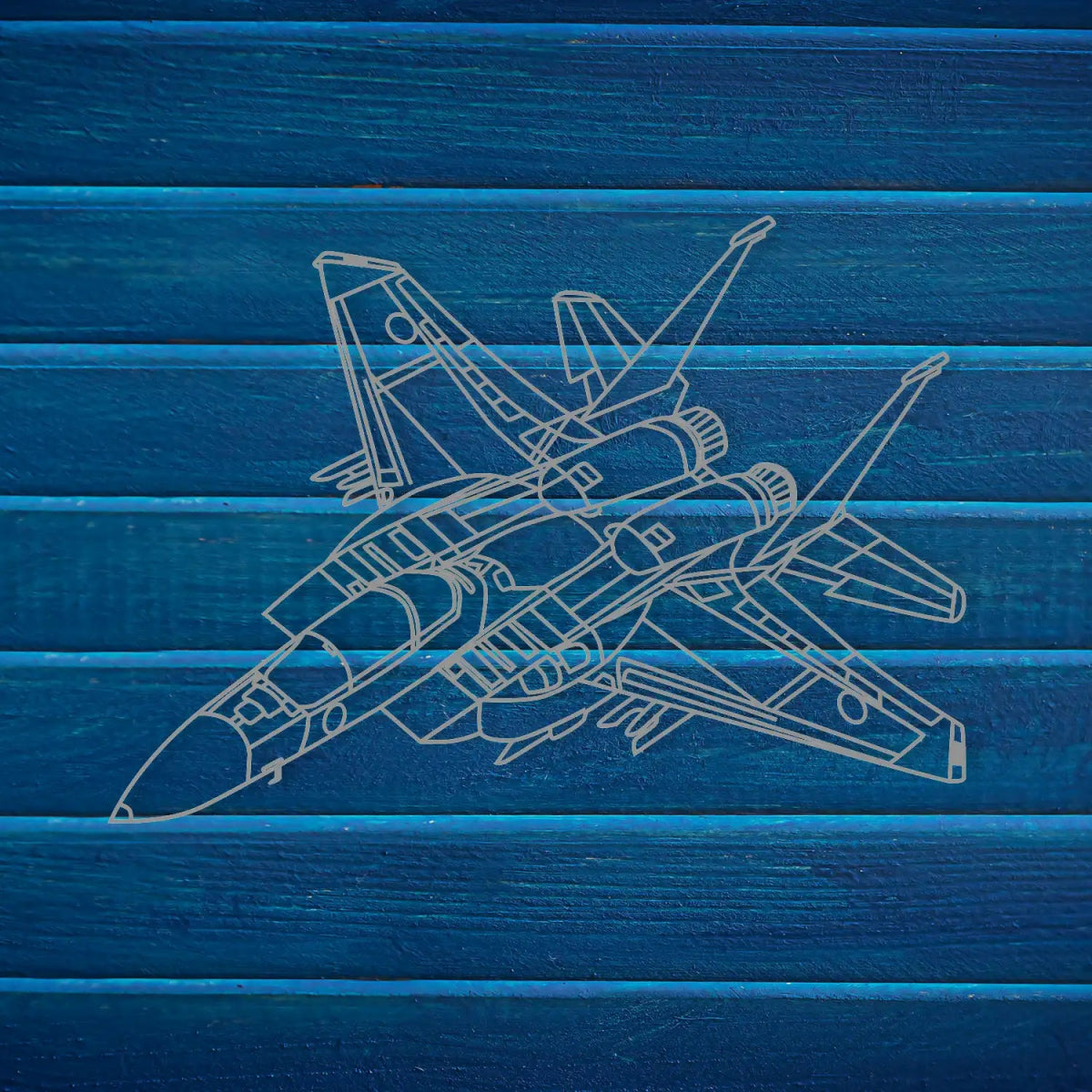 Air Force Jet Wireframe Metal Wall Art - BrossHome Metal Wall Art