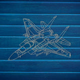 Air Force Jet Wireframe Metal Wall Art - BrossHome Metal Wall Art
