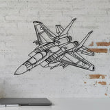 Air Force Jet Wireframe Metal Wall Art - BrossHome Metal Wall Art