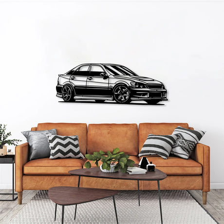 Altezza IS Car Silhouette Metal Wall Art - BrossHome Metal Wall Art