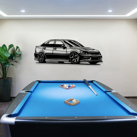 Altezza IS Car Silhouette Metal Wall Art - BrossHome Metal Wall Art