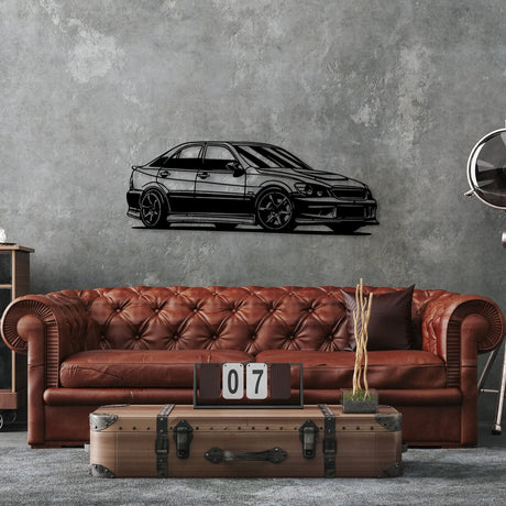 Altezza IS Car Silhouette Metal Wall Art - BrossHome Metal Wall Art
