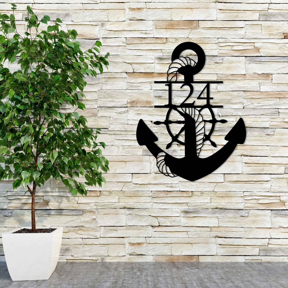 Anchor Metal Wall Art - BrossHome Metal Wall Art