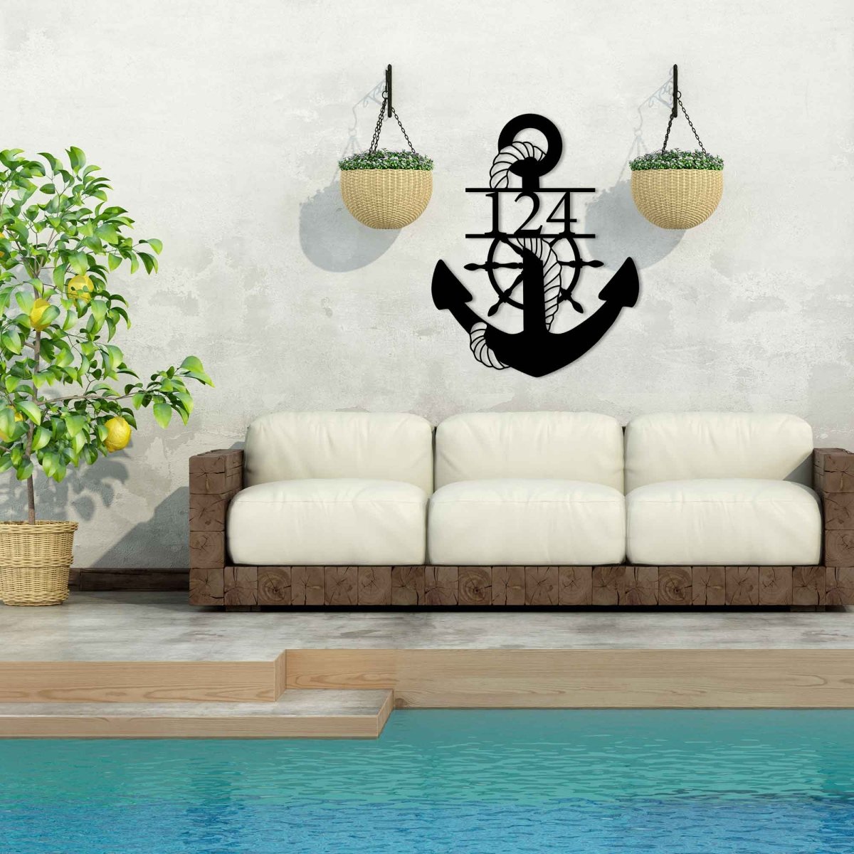 Anchor Metal Wall Art - BrossHome Metal Wall Art