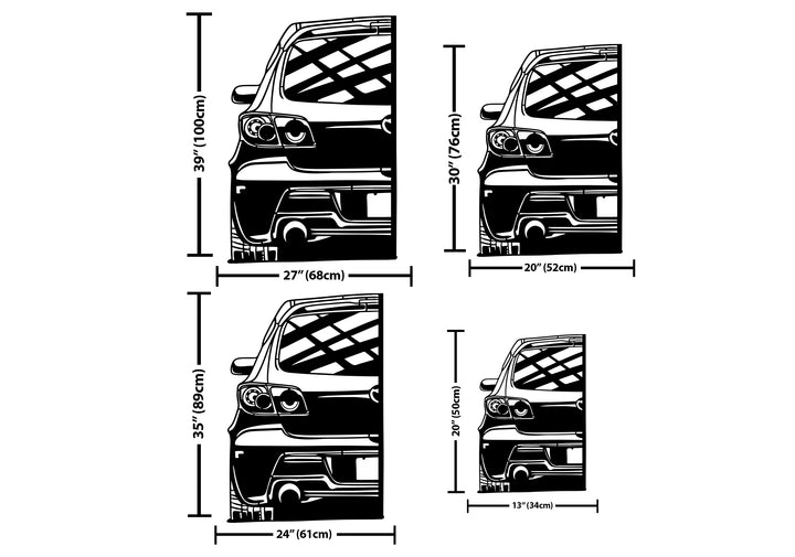 Speed 3 Mps Car Silhouette Metal Wall Art