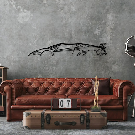 Aventador SVJ Metal Car Silhouette Wall Art - BrossHome Metal Wall Art