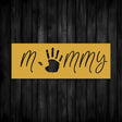 Baby Hand Print with Mommy Word Metal Wall Art - BrossHome Metal Wall Art