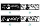 Baby Hand Print with Mommy Word Metal Wall Art - BrossHome Metal Wall Art