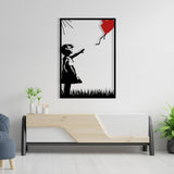 BANKSY Balloon Girl Metal Wall Art - BrossHome Metal Wall Art