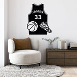 Basketball Jersey Name Custom Wall Art Decor - BrossHome Metal Wall Art