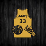 Basketball Jersey Name Custom Wall Art Decor - BrossHome Metal Wall Art