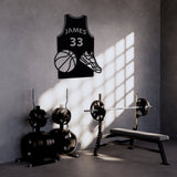Basketball Jersey Name Custom Wall Art Decor - BrossHome Metal Wall Art