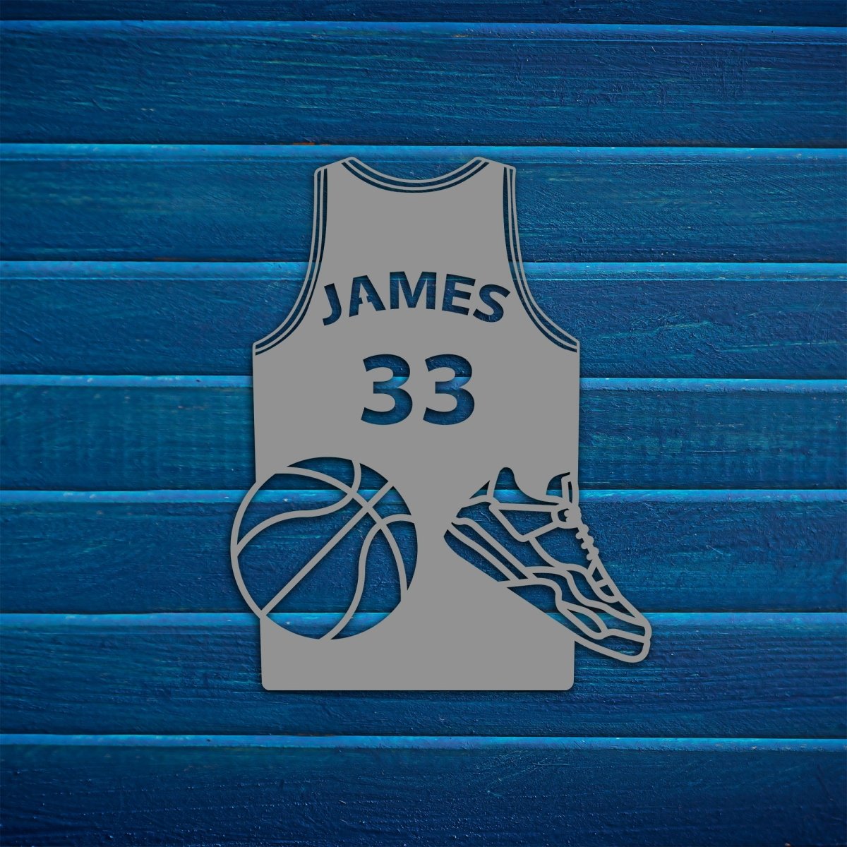 Basketball Jersey Name Custom Wall Art Decor - BrossHome Metal Wall Art