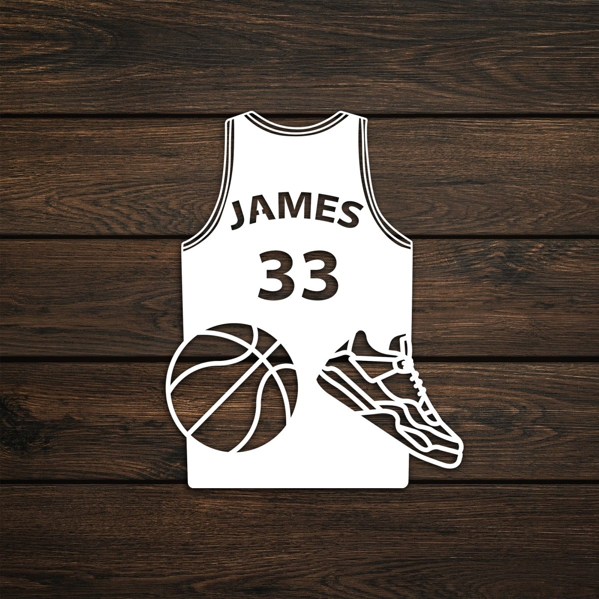 Basketball Jersey Name Custom Wall Art Decor - BrossHome Metal Wall Art