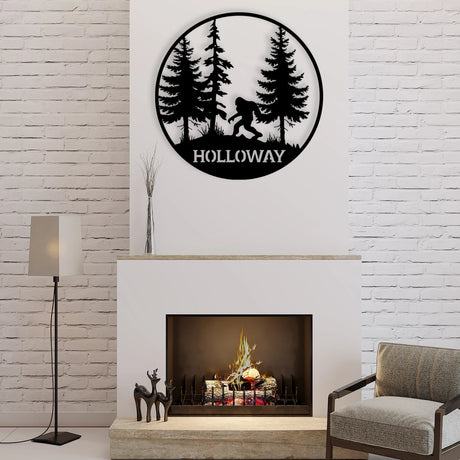 Big Foot Metal Garden Sign - BrossHome Metal Wall Art