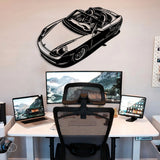 Boxster 986 Car Silhouette Metal Wall Art - BrossHome Metal Wall Art