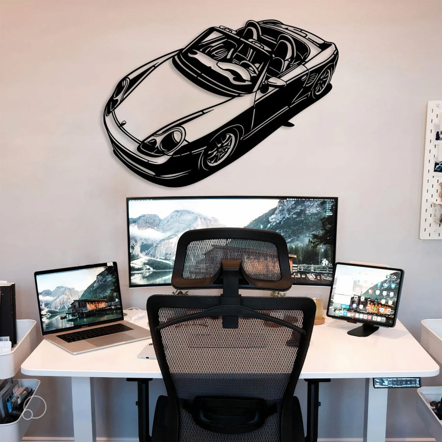 Boxster 986 Car Silhouette Metal Wall Art - BrossHome Metal Wall Art