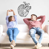 Brain and Heart Metal Wall Art - BrossHome Metal Wall Art