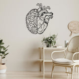 Brain and Heart Metal Wall Art - BrossHome Metal Wall Art