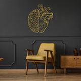 Brain and Heart Metal Wall Art - BrossHome Metal Wall Art
