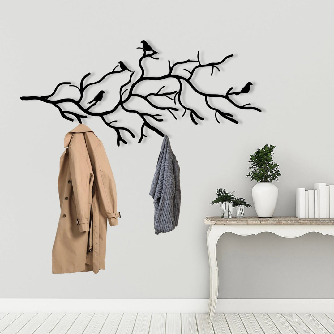 Branch Harmony Metal Wall Coat Rack - BrossHome Metal Wall Art