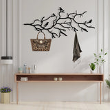Branch Harmony Metal Wall Coat Rack - BrossHome Metal Wall Art