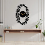 Branch Patterned Metal Wall Clock - BrossHome Metal Wall Art