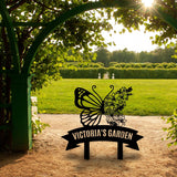 Butterfly Stake Metal Garden Sign - BrossHome Metal Wall Art