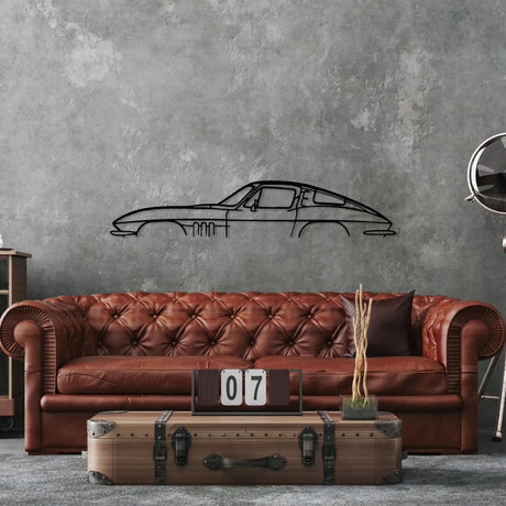 C2 Corvette Silhouette Metal Wall Art - BrossHome Metal Wall Art