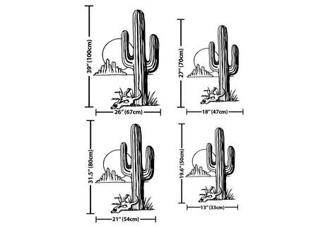 Cactus Sun Metal Wall Art - BrossHome Metal Wall Art
