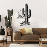 Cactus Sun Metal Wall Art - BrossHome Metal Wall Art
