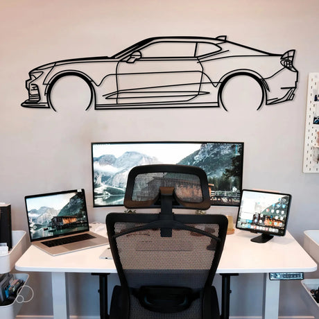 Camaro SS 1LE Silhouette Wall Art - BrossHome Metal Wall Art