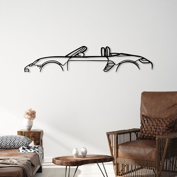 987 Boxster Metal Car Silhouette for Wall