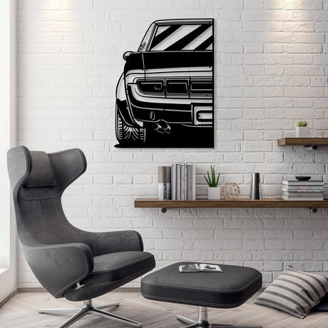 Celica TA22 Car Silhouette Metal Wall Art (Rear View) - BrossHome Metal Wall Art