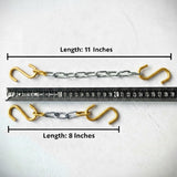 Chains and S Hooks (Set of 2) for Hanging Metal Signs - BrossHome Metal Wall Art