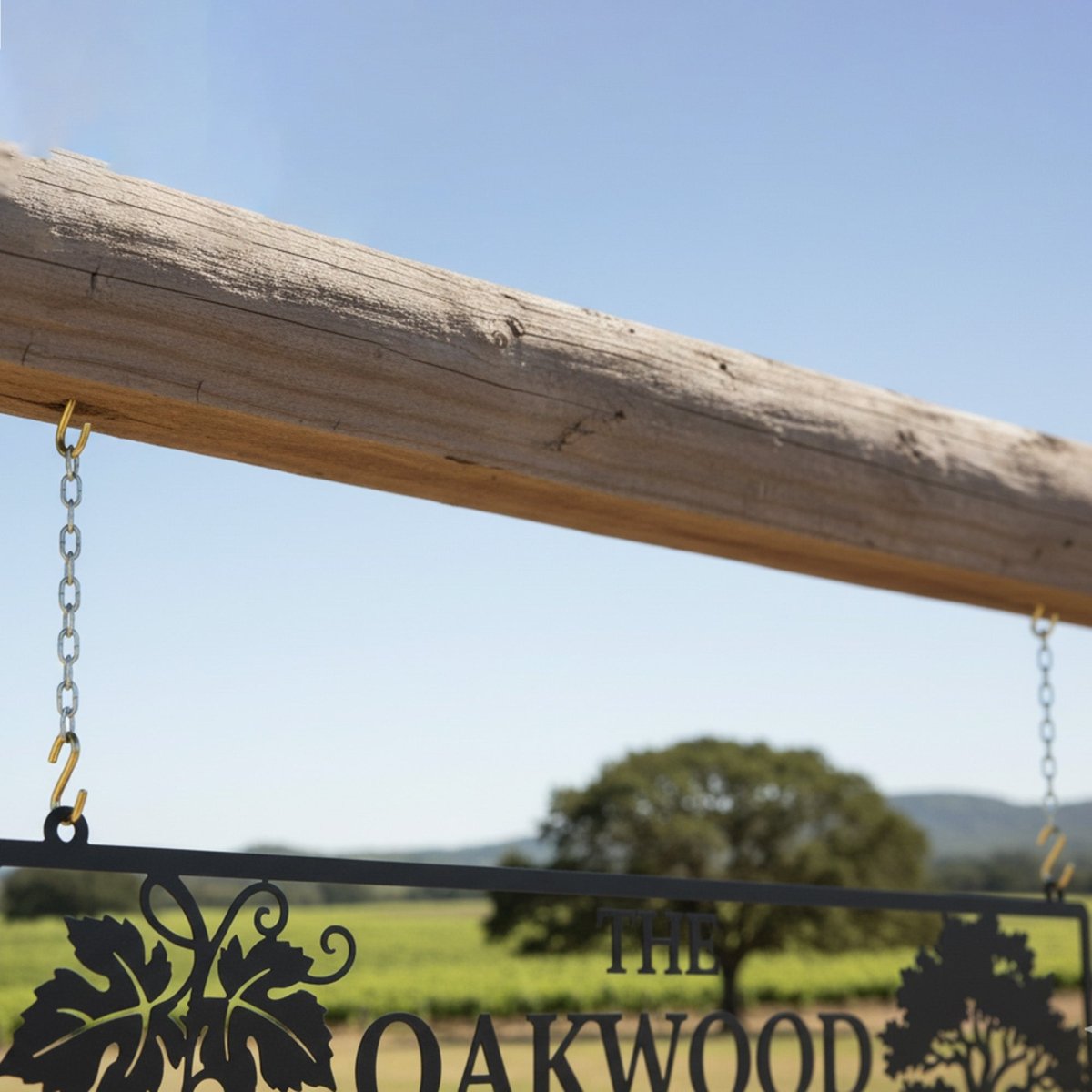 Chains and S Hooks (Set of 2) for Hanging Metal Signs - BrossHome Metal Wall Art