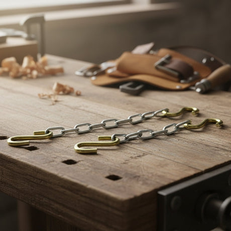 Chains and S Hooks (Set of 2) for Hanging Metal Signs - BrossHome Metal Wall Art