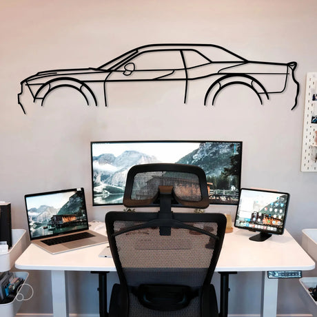 CHALLANGER SRT Silhouette Wall Art - BrossHome Metal Wall Art