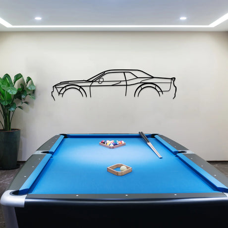 CHALLANGER SRT Silhouette Wall Art - BrossHome Metal Wall Art
