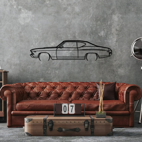 Chevelle Car Metal Silhouette Wall Art - BrossHome Metal Wall Art