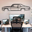 Chevy Nova 1970 Metal Car Silhouette Wall Art - BrossHome Metal Wall Art