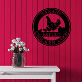 Chicken Custom Metal Garden Sign Wall Art Decor - BrossHome Metal Wall Art