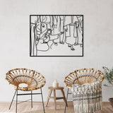 Christ and The Bleeding Woman Metal Wall Art - BrossHome Metal Wall Art